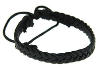 Load image into Gallery viewer, Leder Armband Fischgrätenzopf geflochten verstellbar - chic-net.de
