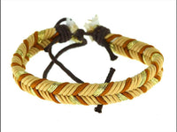 Load image into Gallery viewer, Leder Armband Fischgrätenzopf geflochten verstellbar - chic-net.de
