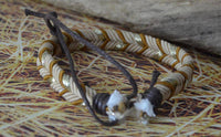Load image into Gallery viewer, Leder Armband Fischgrätenzopf geflochten verstellbar - chic-net.de
