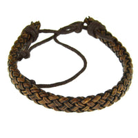 Load image into Gallery viewer, Leder Armband Schnur rund glatt geflochten verstellbar - chic-net.de
