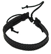 Load image into Gallery viewer, Lederarmband 10mm breit geflochten Baumwolle verstellbar - chic-net.de
