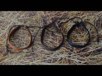 Load image into Gallery viewer, Lederarmband 10mm breit Naht Baumwolle verstellbar - chic-net.de
