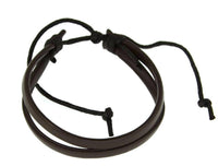 Load image into Gallery viewer, Lederarmband 2 Leder Bänder Baumwolle verstellbar - chic-net.de

