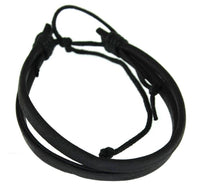 Load image into Gallery viewer, Lederarmband 2 Leder Bänder Baumwolle verstellbar - chic-net.de
