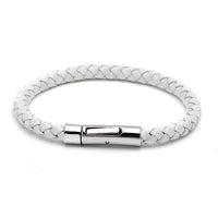 Load image into Gallery viewer, Lederarmbänder rund geflochten Farben Armband Leder Knopfverschluss unisex nickelfrei - chic-net.de
