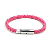 Load image into Gallery viewer, Lederarmbänder rund geflochten Farben Armband Leder Knopfverschluss unisex nickelfrei - chic-net.de
