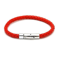 Load image into Gallery viewer, Lederarmbänder rund geflochten Farben Armband Leder Knopfverschluss unisex nickelfrei - chic-net.de
