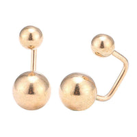 Load image into Gallery viewer, Long Staples Barbell 90 Grad Schraubverschluss zwei Kugeln große und klein bronzefarben - chic-net.de
