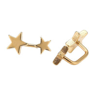 Load image into Gallery viewer, Long Staples Barbell 90 Grad Schraubverschluss zwei Sterne gold Farben - chic-net.de
