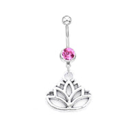 Load image into Gallery viewer, Bauchnabel Piercing Edelstahl Zirkonia silber Anhänger - chic-net.de
