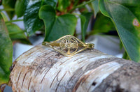 Load image into Gallery viewer, Messing Armreif antik golden oval Baum des Lebens rund verstellbarTribal Schmuck - chic-net.de
