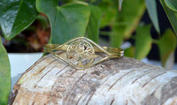 Load image into Gallery viewer, Messing Armreif antik golden oval Baum des Lebens rund verstellbarTribal Schmuck - chic-net.de
