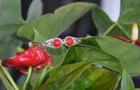 Load image into Gallery viewer, Messing Armreif golden rot Jaspis rund acht Zopfrand nickelfrei verstellbar antik Tribal Schmuck - chic-net.de
