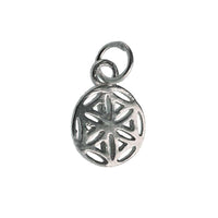 Cargar imagen en el visor de la galería, Messing Brass Anhänger Blume des Lebens antik gold silber Kette flower of life - chic-net.de
