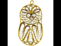 Load image into Gallery viewer, Messing Brass Anhänger Tropfen Vogel Bänder antik golden Kette nickelfrei dünn oxidiert Tribal - chic-net.de
