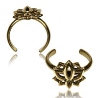 Load image into Gallery viewer, Messing Zehenring golden antik verstellbar Lotusblume nickelfrei glänzend - chic-net.de
