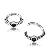 Load image into Gallery viewer, Nasenring Septum Piercing 925 Silber Onyx 1.2mm - chic-net.de
