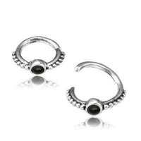 Load image into Gallery viewer, Nasenring Septum Piercing 925 Silber Onyx 1.2mm - chic-net.de
