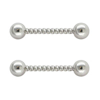 Load image into Gallery viewer, Nippel Piercing Set Brustwarzen Edelstahl Barbell Kordel - chic-net.de
