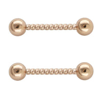 Load image into Gallery viewer, Nippel Piercing Set Brustwarzen Edelstahl Barbell Kordel - chic-net.de
