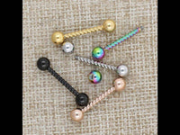 Load image into Gallery viewer, Nippel Piercing Set Brustwarzen Edelstahl Barbell Kordel - chic-net.de
