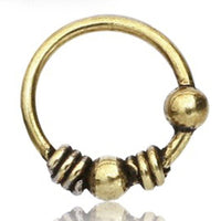 Load image into Gallery viewer, Nostril Piercing Messing Nasenstecker Nasenringe Nasen Pins gold Kugeln Spiralen - chic-net.de
