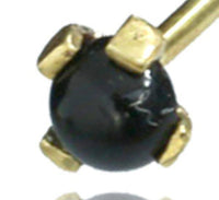 Load image into Gallery viewer, Nostril Piercing Messing Nasenstecker Stein 0.8mm - chic-net.de
