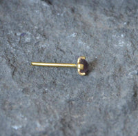 Load image into Gallery viewer, Nostril Piercing Messing Nasenstecker Stein 0.8mm - chic-net.de

