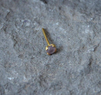 Load image into Gallery viewer, Nostril Piercing Messing Nasenstecker Stein 0.8mm - chic-net.de
