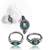 Load image into Gallery viewer, Nostril Piercing Nasenringe Silber Nasenring Kugeldesign 1 cm/0,8 mm - chic-net.de
