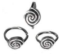 Load image into Gallery viewer, Nostril Piercing Nasenringe Silber Spirale spiralig 10 mm/0,8 mm Nasenschmuck - chic-net.de

