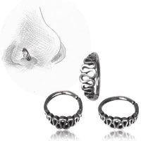 Load image into Gallery viewer, Nostril Piercing Nasenringe Silber Spirale spiralig 10 mm/0,8 mm Nasenschmuck - chic-net.de
