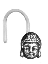 Load image into Gallery viewer, Nostril Piercing Silber Nasenstecker Screw Ende Bioflex 0,8 mm silbern Steine - chic-net.de
