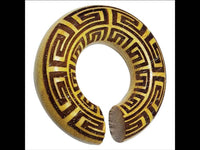 Load image into Gallery viewer, Ohr Donut Piercing griechisch Jackfrucht Holz - chic-net.de
