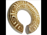 Load image into Gallery viewer, Ohr Donut Piercing griechisch Krokodilholz Ohrgewicht - chic-net.de
