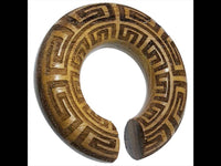 Load image into Gallery viewer, Ohr Donut Piercing griechisch Teakholz Ohrgewicht - chic-net.de

