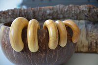 Load image into Gallery viewer, Ohr Donut Piercing Ohrgewicht Jackfrucht Holz Ring - chic-net.de
