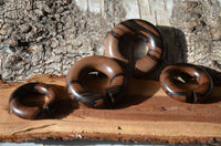 Load image into Gallery viewer, Ohr Holz Piercing Tigerholz Ohrgewicht Ring Donut - chic-net.de
