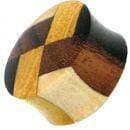 Cargar imagen en el visor de la galería, laminiert Holzplug vier Farben Muster Tribal Holz Plug - chic-net.de
