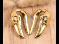 Cargar imagen en el visor de la galería, Ohrgewicht 12mm Hook Edelstahl PVD Vogel Skull Piercing - chic-net.de
