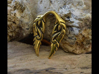 Cargar imagen en el visor de la galería, Ohrgewicht 14mm Dehner Edelstahl gold PVD Spiral Flügel - chic-net.de
