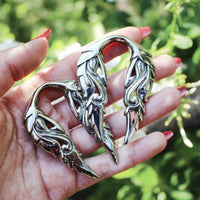 Cargar imagen en el visor de la galería, Ohrgewicht 14mm Dehner Edelstahl gold PVD Spiral Flügel - chic-net.de
