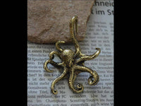 Load image into Gallery viewer, Ohrgewicht 4mm Hook Messing Oktopus 70mm Kraken - chic-net.de
