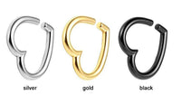 Cargar imagen en el visor de la galería, Ohrgewicht 6mm Dehner Edelstahl gold PVD Herz Piercing - chic-net.de

