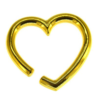 Cargar imagen en el visor de la galería, Ohrgewicht 6mm Dehner Edelstahl gold PVD Herz Piercing - chic-net.de
