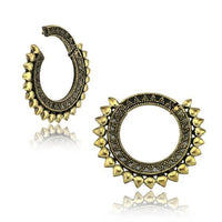 Cargar imagen en el visor de la galería, Ohrgewicht Brass 4mm Expander Piercing Clicker Sonne - chic-net.de
