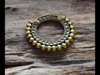 Cargar imagen en el visor de la galería, Ohrgewicht Brass 4mm Expander Piercing Clicker Sonne - chic-net.de
