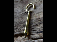 Load image into Gallery viewer, Ohrgewicht Brass 4mm Piercing Ring mit langer Spitze - chic-net.de
