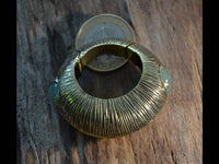 Cargar imagen en el visor de la galería, Ohrgewicht Brass 6mm Clicker Piercing grüne Jade Creole - chic-net.de
