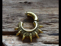 Cargar imagen en el visor de la galería, Ohrgewicht Brass 6mm Expander Piercing Clicker Stacheln - chic-net.de
